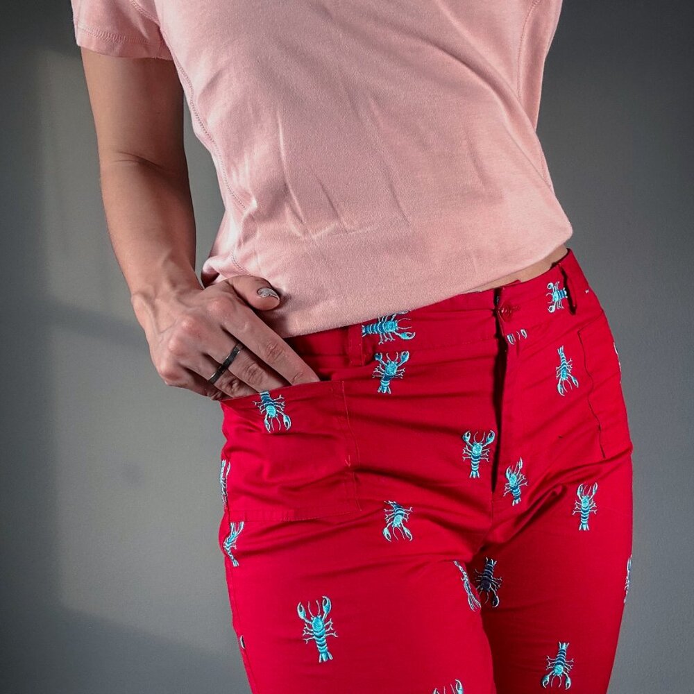 Lilly Pulitzer Lobster Cropped/Ankle Pants Size 4 - Picture 8 of 11